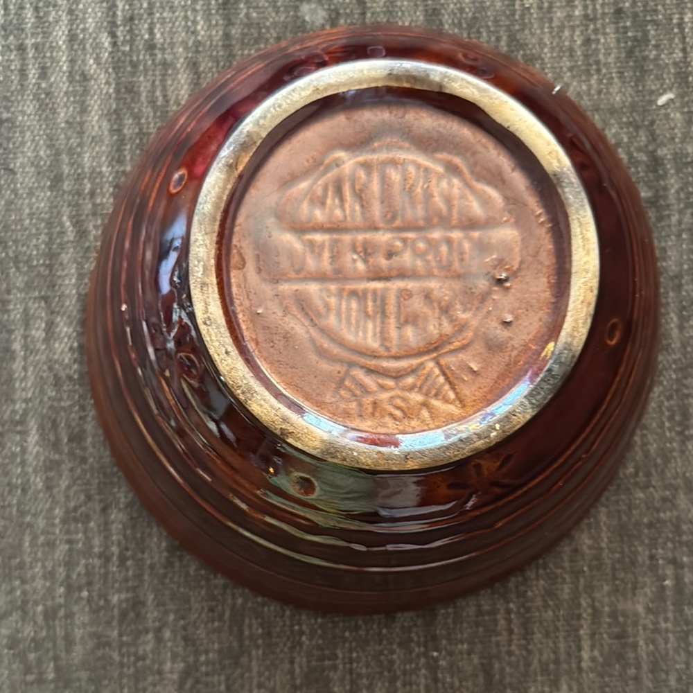 Vintage Marcrest Brown Stoneware Bowl